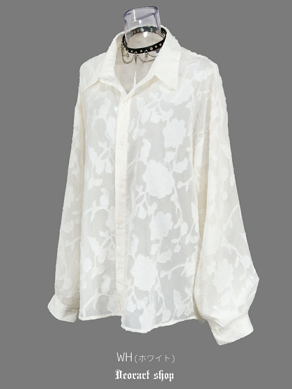 Deorart,ディオラート,透け,シアーシャツ,レース,ブラウス,かっこいい,奇麗,大人シャツ,大人ブラウス,ゴシックファッション,パンクファッション,地雷系男子,地雷系女子,通販,V系,ヴィジュアル系,ユニセックス