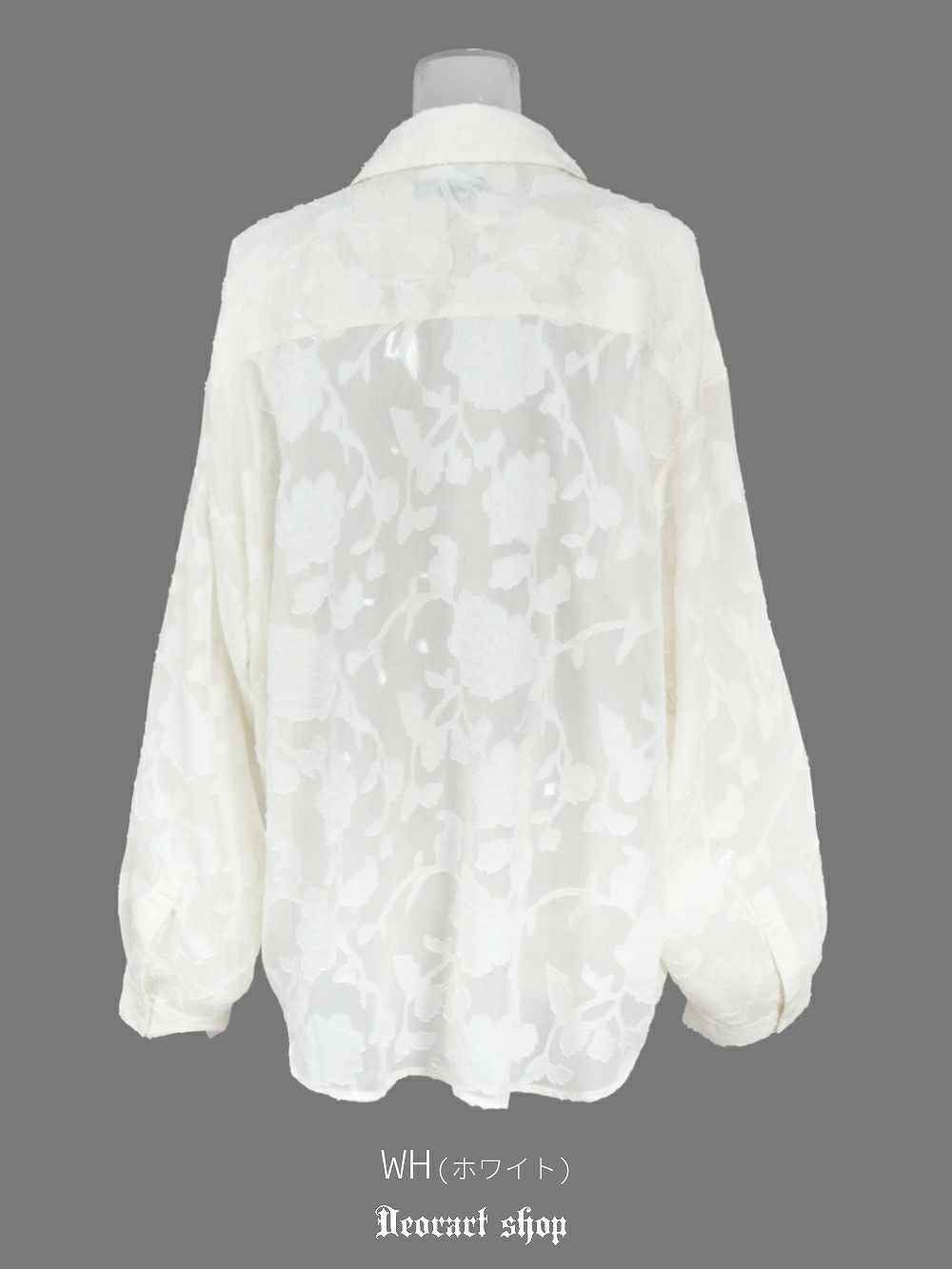 Deorart,ディオラート,透け,シアーシャツ,レース,ブラウス,かっこいい,奇麗,大人シャツ,大人ブラウス,ゴシックファッション,パンクファッション,地雷系男子,地雷系女子,通販,V系,ヴィジュアル系,ユニセックス
