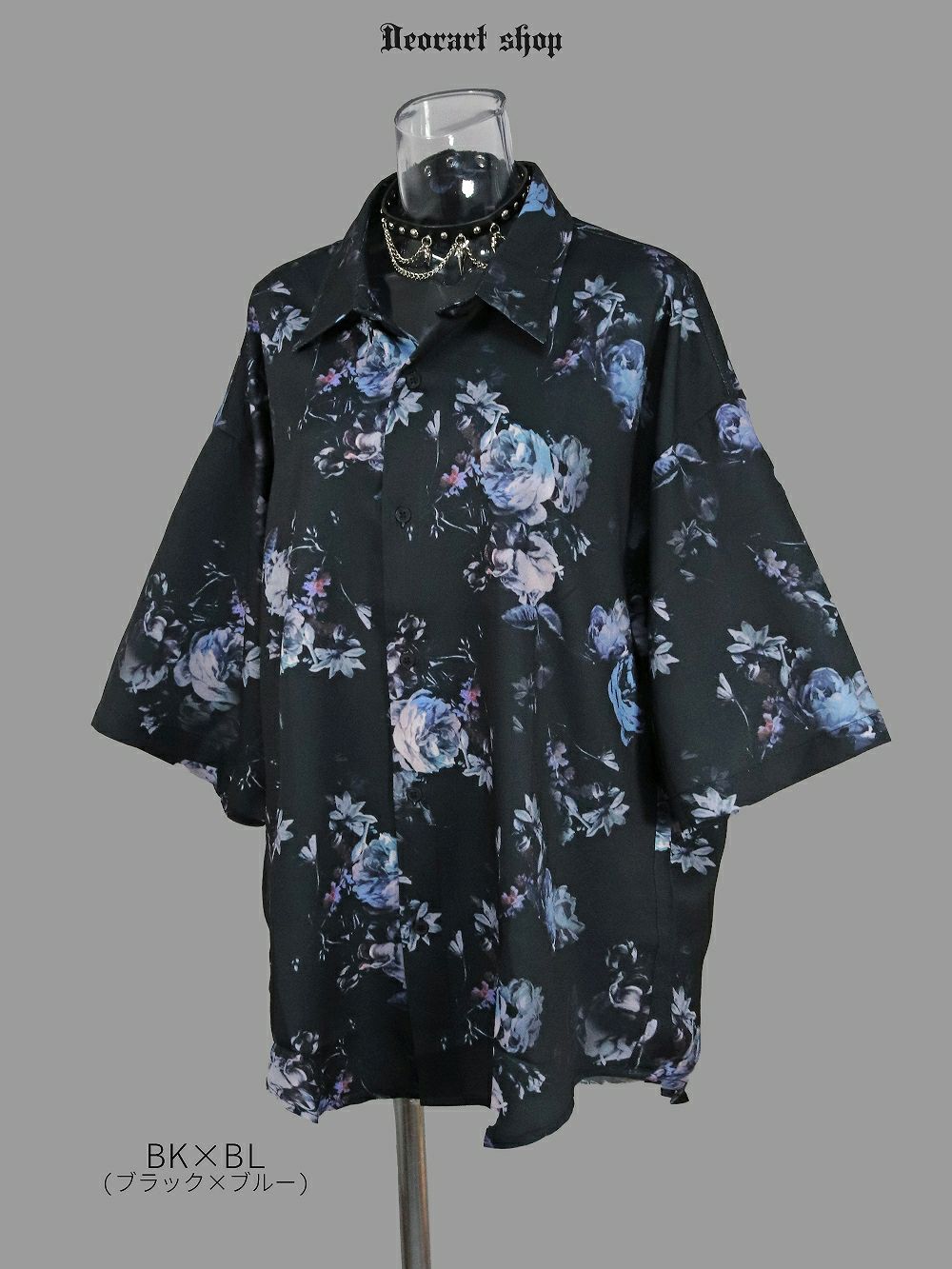 Deorart,ディオラート,総柄シャツ,V系シャツ,パーティ,ドレスアップ,ローズ柄,オーバーサイズ,薔薇,花柄,メンズ,レディス,おしゃれ,カッコイイ,地雷系,ホスト,ライブ衣装,通販