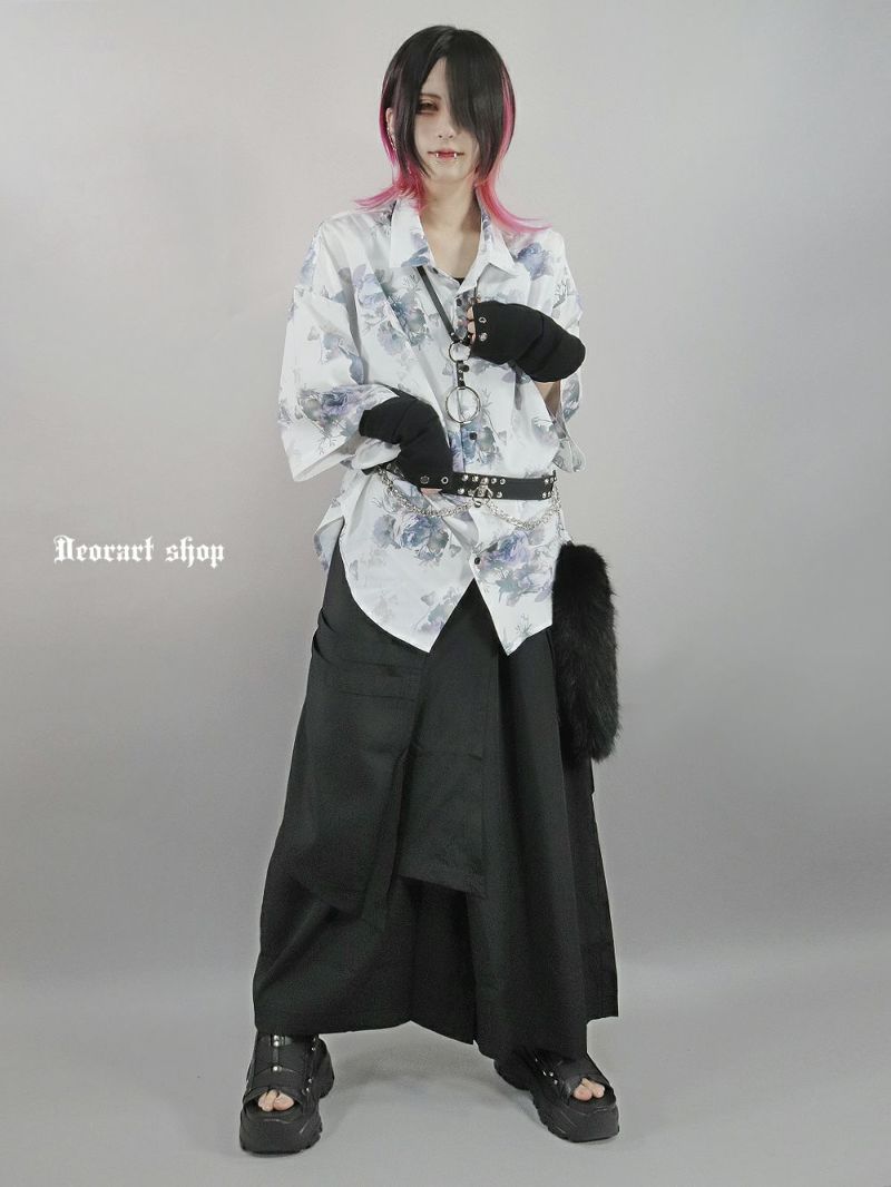 Deorart,ディオラート,総柄シャツ,V系シャツ,パーティ,ドレスアップ,ローズ柄,オーバーサイズ,薔薇,花柄,メンズ,レディス,おしゃれ,カッコイイ,地雷系,ホスト,ライブ衣装,通販