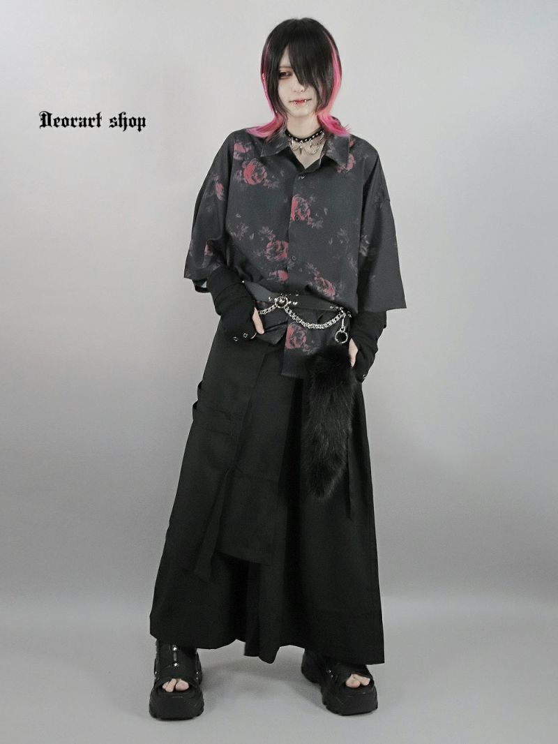 Deorart,ディオラート,総柄シャツ,V系シャツ,パーティ,ドレスアップ,ローズ柄,オーバーサイズ,薔薇,花柄,メンズ,レディス,おしゃれ,カッコイイ,地雷系,ホスト,ライブ衣装,通販