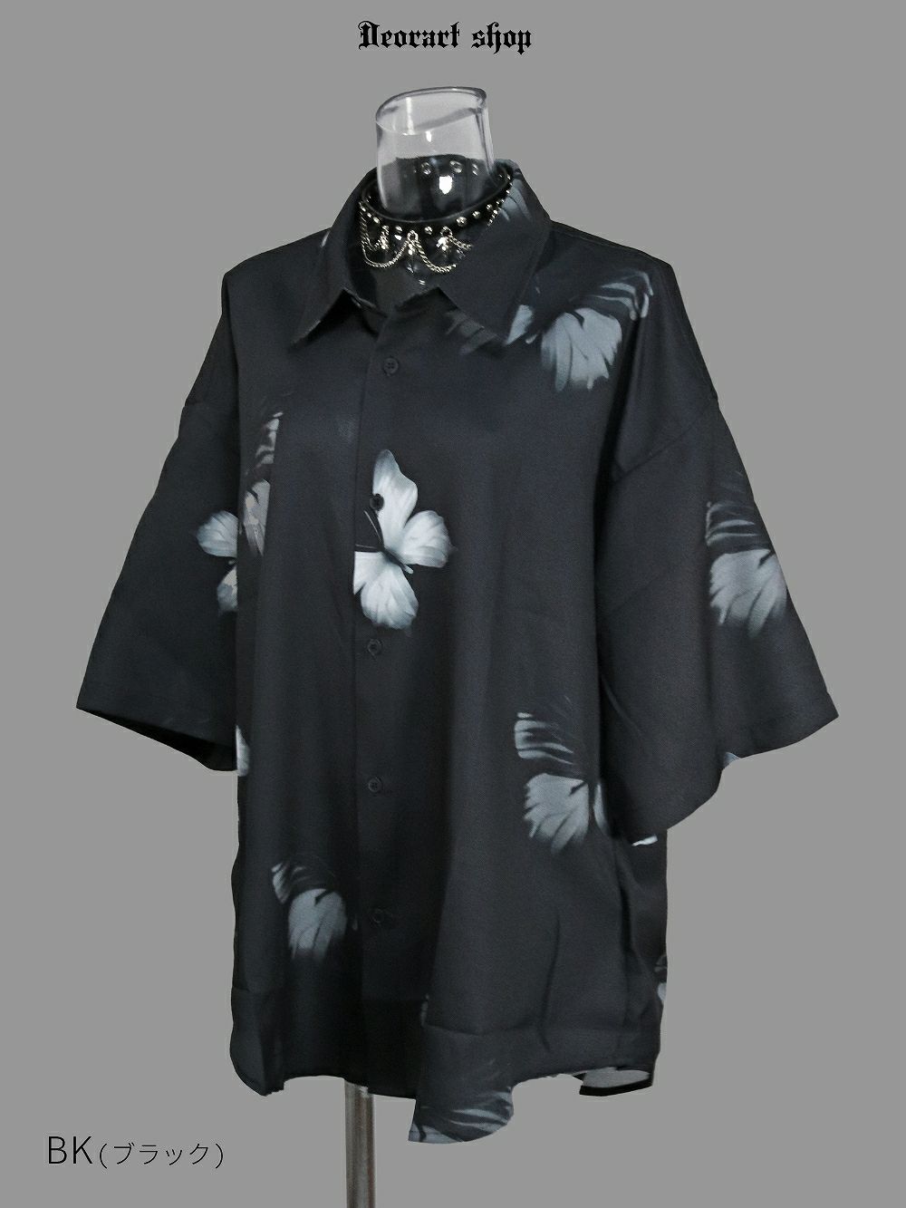 Deorart,ディオラート,総柄シャツ,V系シャツ,パーティ,ドレスアップ,蝶々,バタフタイ柄,フォトプリント,オーバーサイズ,薔薇,花柄,メンズ,レディス,おしゃれ,カッコイイ,地雷系,ホスト,ライブ衣装,通販