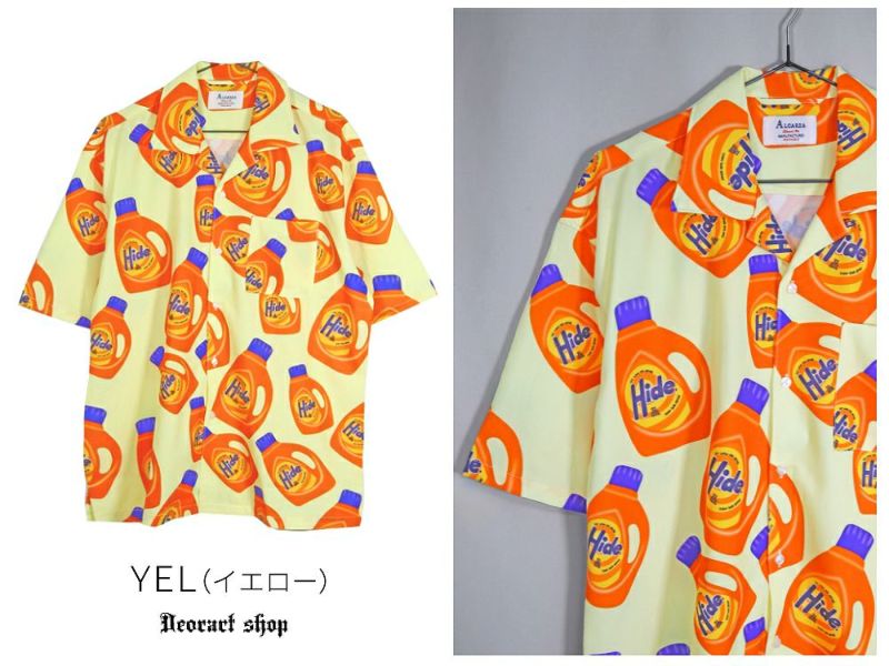 Deorart,ディオラート,シャツ,ブラウス,五分袖シャツ,ユニークシャツ,洗剤柄,夏,メンズシャツ,ユニセックスシャツ,アメリカン柄,アメコミ,海外風,アロハシャツ