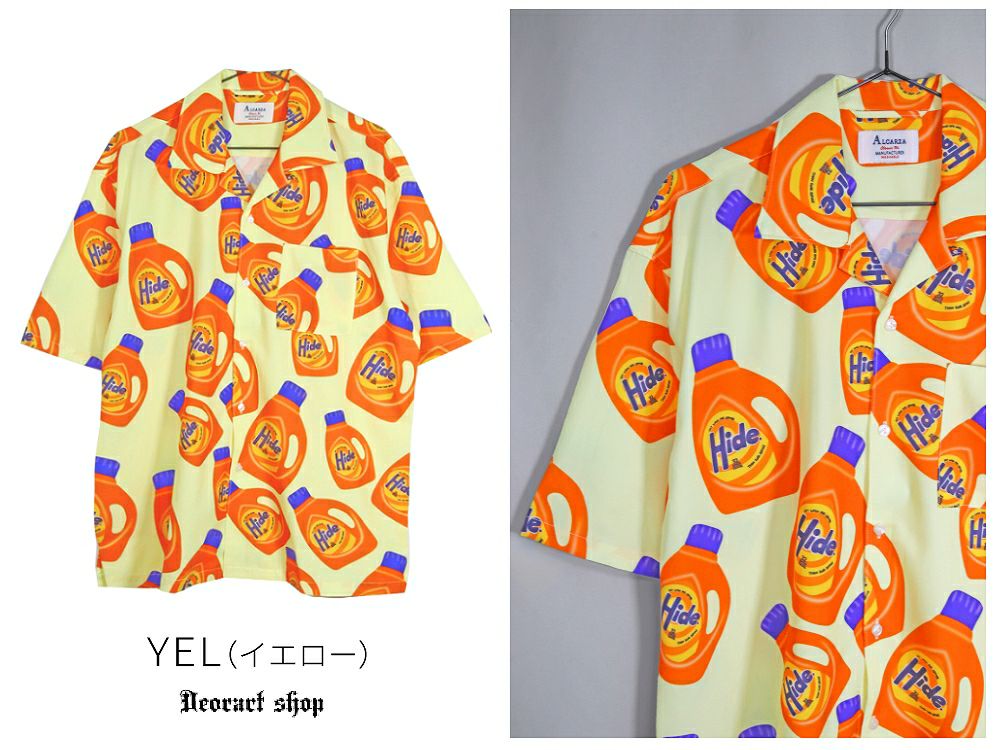 Deorart,ディオラート,シャツ,ブラウス,五分袖シャツ,ユニークシャツ,洗剤柄,夏,メンズシャツ,ユニセックスシャツ,アメリカン柄,アメコミ,海外風,アロハシャツ