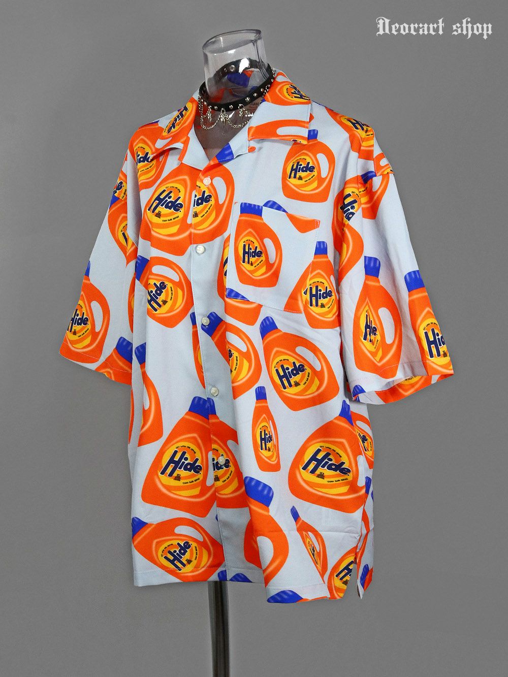 Deorart,ディオラート,シャツ,ブラウス,五分袖シャツ,ユニークシャツ,洗剤柄,夏,メンズシャツ,ユニセックスシャツ,アメリカン柄,アメコミ,海外風,アロハシャツ