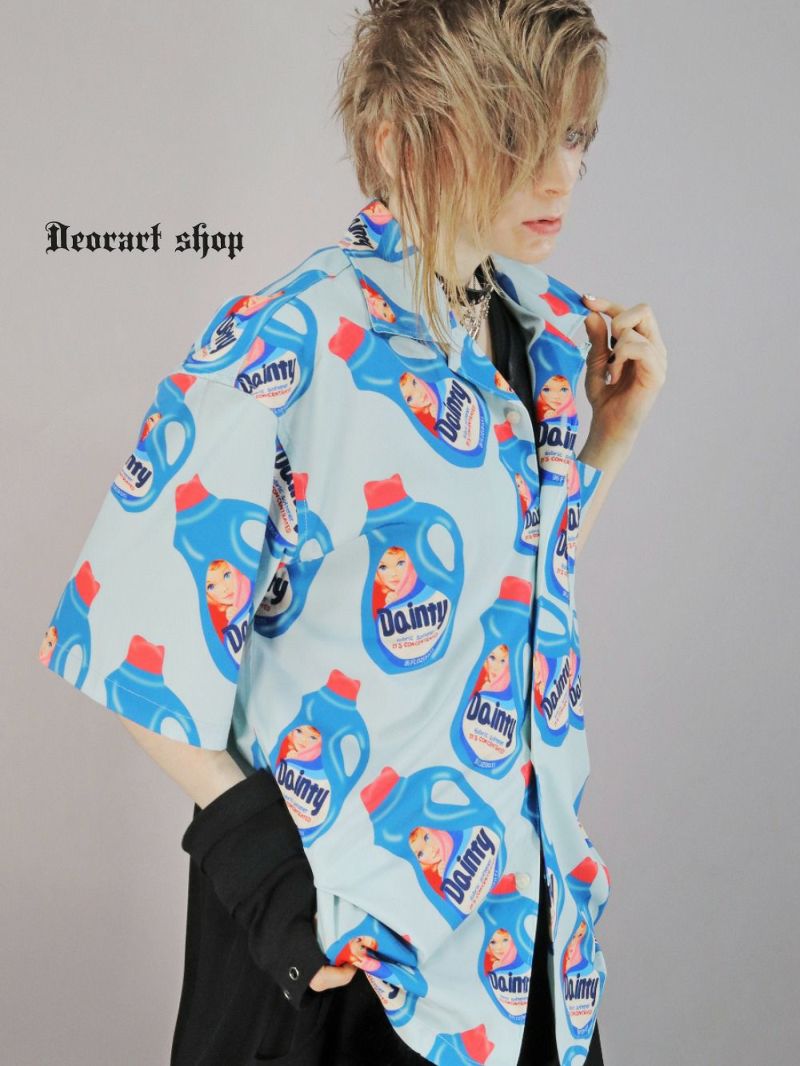 Deorart,ディオラート,シャツ,ブラウス,五分袖シャツ,ユニークシャツ,洗剤柄,夏,メンズシャツ,ユニセックスシャツ,アメリカン柄,アメコミ,海外風,アロハシャツ