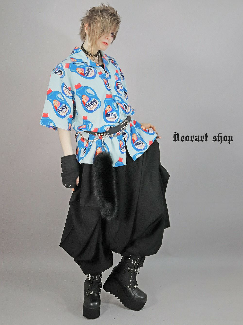 Deorart,ディオラート,シャツ,ブラウス,五分袖シャツ,ユニークシャツ,洗剤柄,夏,メンズシャツ,ユニセックスシャツ,アメリカン柄,アメコミ,海外風,アロハシャツ