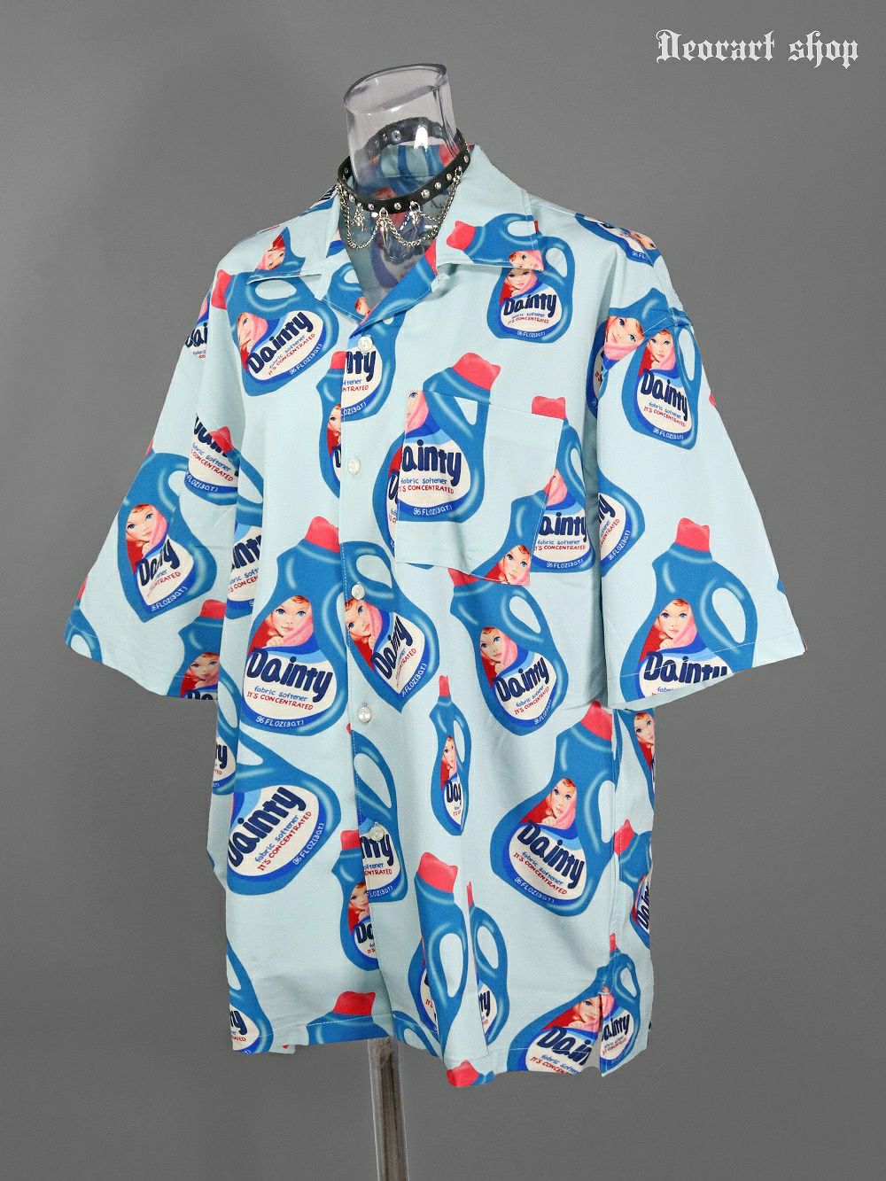 Deorart,ディオラート,シャツ,ブラウス,五分袖シャツ,ユニークシャツ,洗剤柄,夏,メンズシャツ,ユニセックスシャツ,アメリカン柄,アメコミ,海外風,アロハシャツ