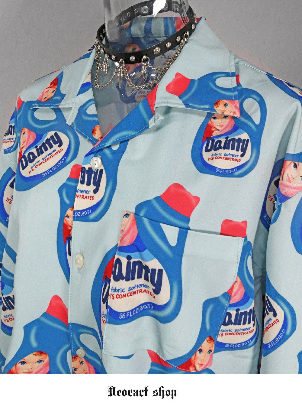 Deorart,ディオラート,シャツ,ブラウス,五分袖シャツ,ユニークシャツ,洗剤柄,夏,メンズシャツ,ユニセックスシャツ,アメリカン柄,アメコミ,海外風,アロハシャツ