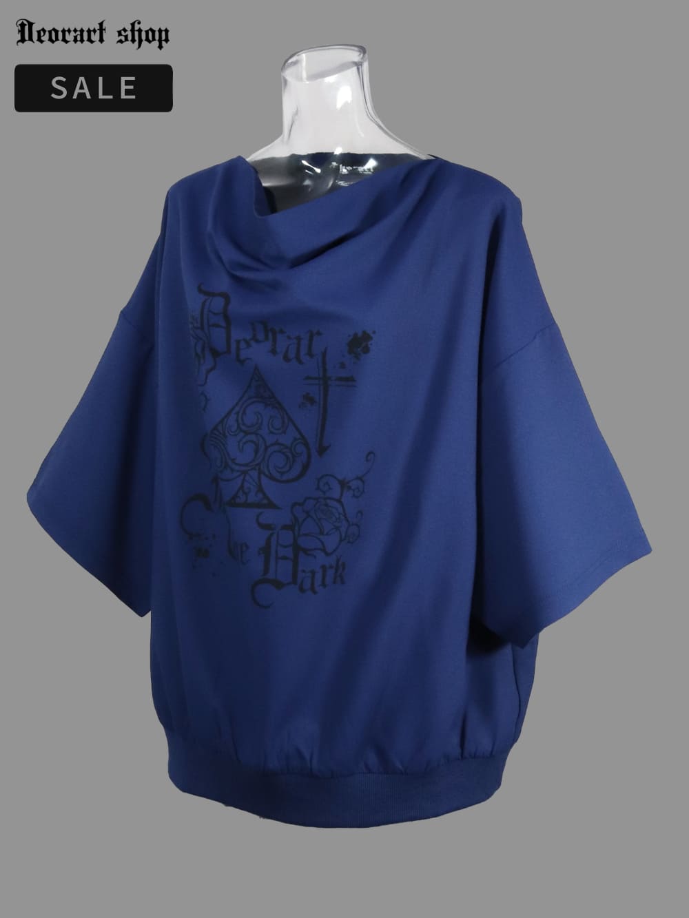 Deorart,ディオラート,モード,ゴシック,Tシャツ,ドレープ,普段使い,スペード,薔薇,裾絞り,地雷系,V系,ヴィジュアル系,大人,ファッション,衣装,メンズ,レディス,通販