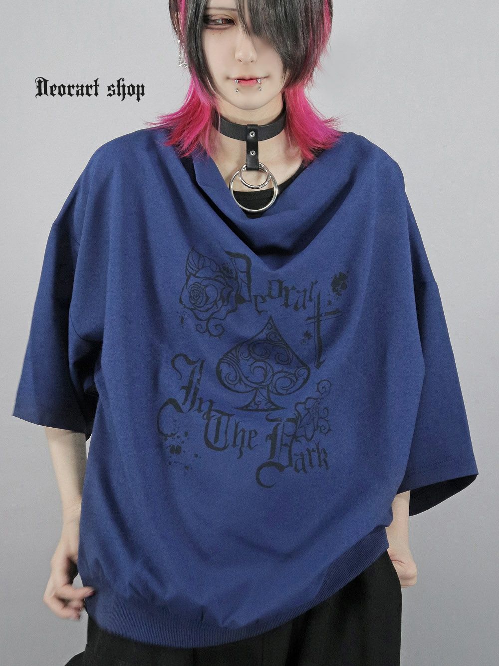Deorart,ディオラート,モード,ゴシック,Tシャツ,ドレープ,普段使い,スペード,薔薇,裾絞り,地雷系,V系,ヴィジュアル系,大人,ファッション,衣装,メンズ,レディス,通販