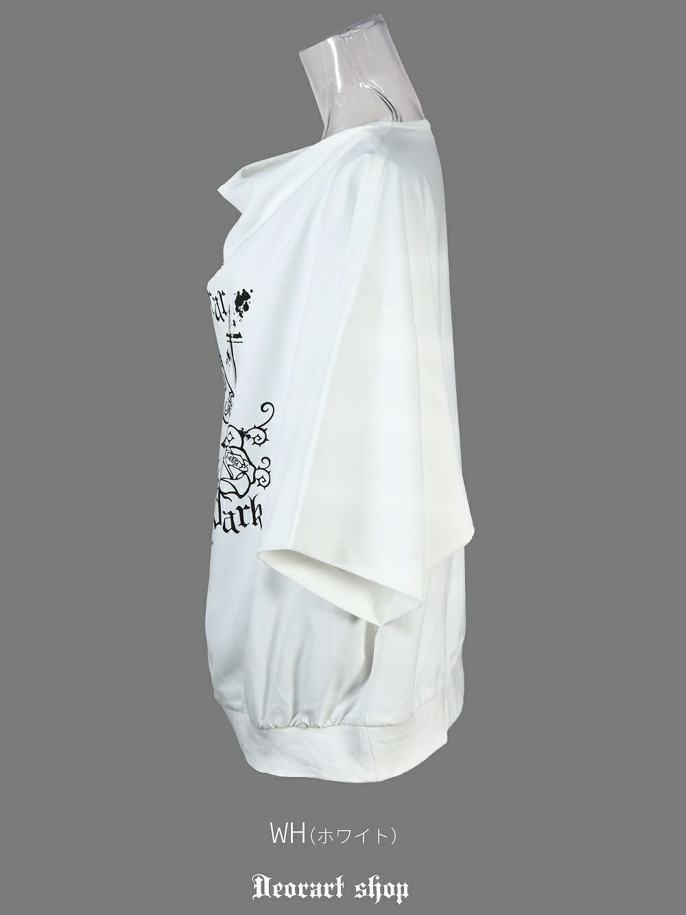 Deorart,ディオラート,モード,ゴシック,Tシャツ,ドレープ,普段使い,スペード,薔薇,裾絞り,地雷系,V系,ヴィジュアル系,大人,ファッション,衣装,メンズ,レディス,通販