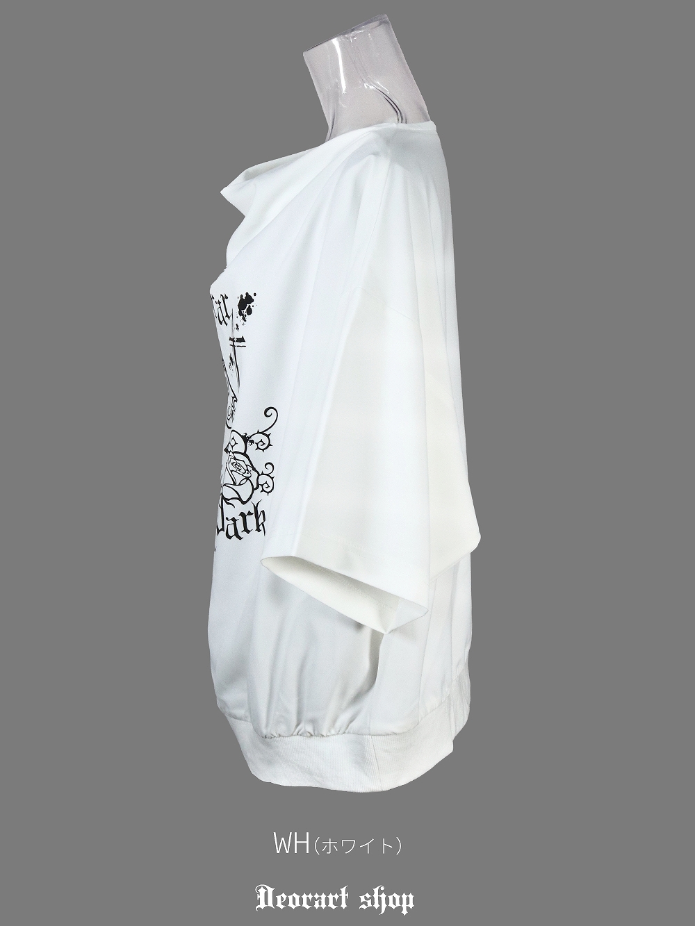 Deorart,ディオラート,モード,ゴシック,Tシャツ,ドレープ,普段使い,スペード,薔薇,裾絞り,地雷系,V系,ヴィジュアル系,大人,ファッション,衣装,メンズ,レディス,通販