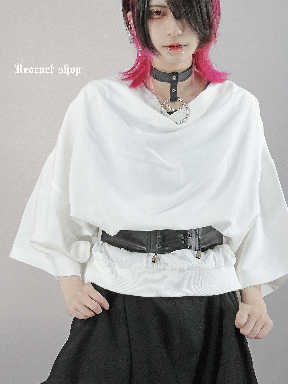 Deorart,ディオラート,モード,ゴシック,Tシャツ,ドレープ,普段使い,ロイヤルブルー,裾絞り,地雷系,V系,ヴィジュアル系,大人,ファッション,衣装,メンズ,レディス,通販