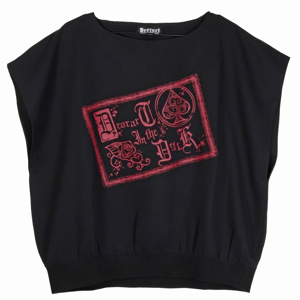 Deorart,ディオラート,モード,ゴシック,Tシャツ,ドレープ,普段使い,スペード,薔薇,裾絞り,地雷系,V系,ヴィジュアル系,大人,ファッション,衣装,メンズ,レディス,通販