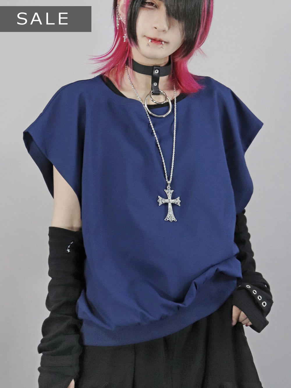 Deorart,ディオラート,モード,ゴシック,Tシャツ,ドレープ,普段使い,スペード,薔薇,裾絞り,地雷系,V系,ヴィジュアル系,大人,ファッション,衣装,メンズ,レディス,通販