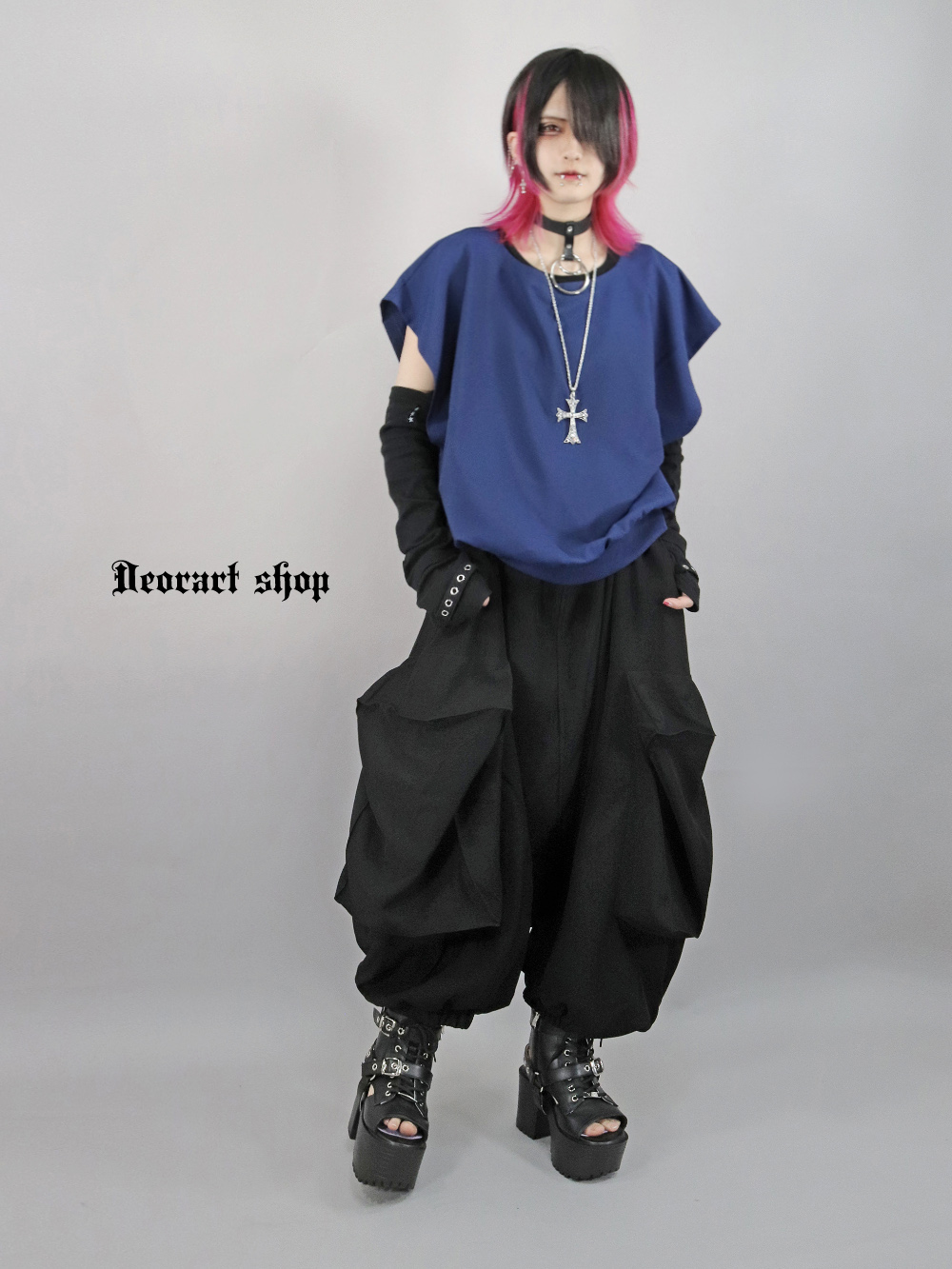  Deorart,ディオラート,モード,ゴシック,Tシャツ,ドレープ,普段使い,スペード,薔薇,裾絞り,地雷系,V系,ヴィジュアル系,大人,ファッション,衣装,メンズ,レディス,通販