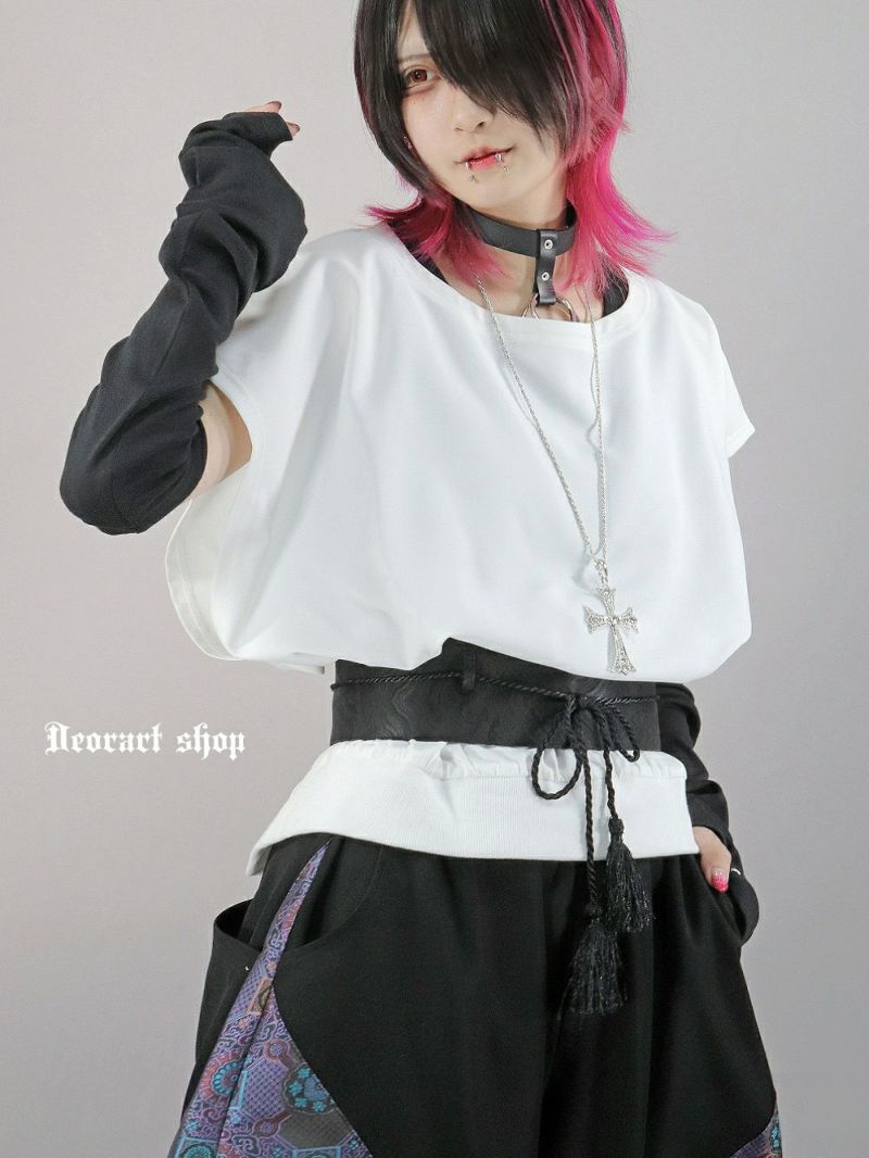  Deorart,ディオラート,モード,ゴシック,Tシャツ,ドレープ,普段使い,スペード,薔薇,裾絞り,地雷系,V系,ヴィジュアル系,大人,ファッション,衣装,メンズ,レディス,通販