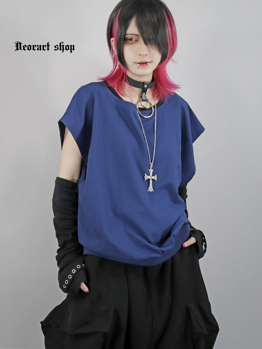  Deorart,ディオラート,モード,ゴシック,Tシャツ,ドレープ,普段使い,スペード,薔薇,裾絞り,地雷系,V系,ヴィジュアル系,大人,ファッション,衣装,メンズ,レディス,通販