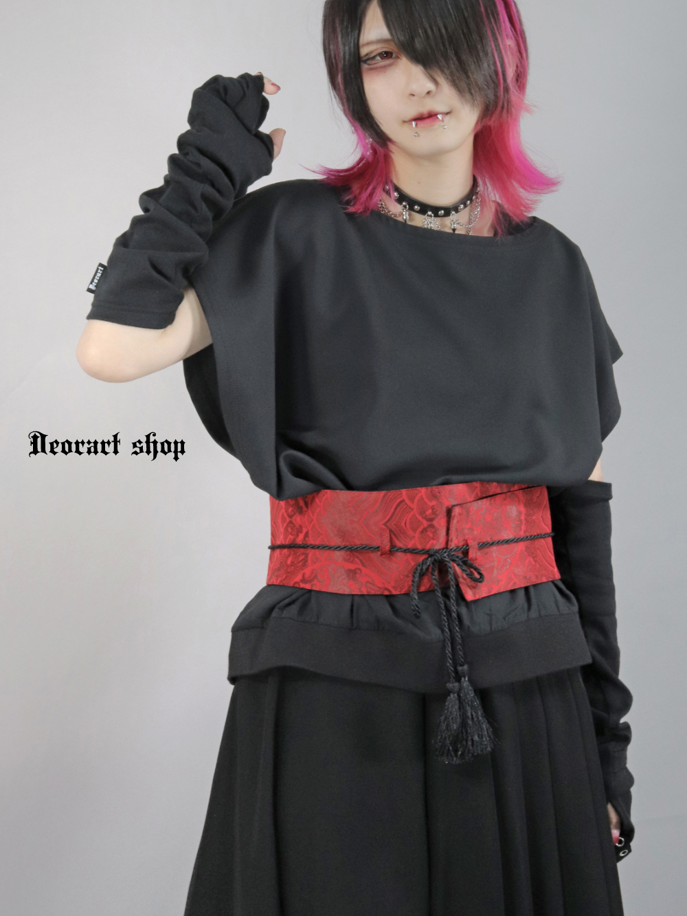  Deorart,ディオラート,モード,ゴシック,Tシャツ,ドレープ,普段使い,スペード,薔薇,裾絞り,地雷系,V系,ヴィジュアル系,大人,ファッション,衣装,メンズ,レディス,通販