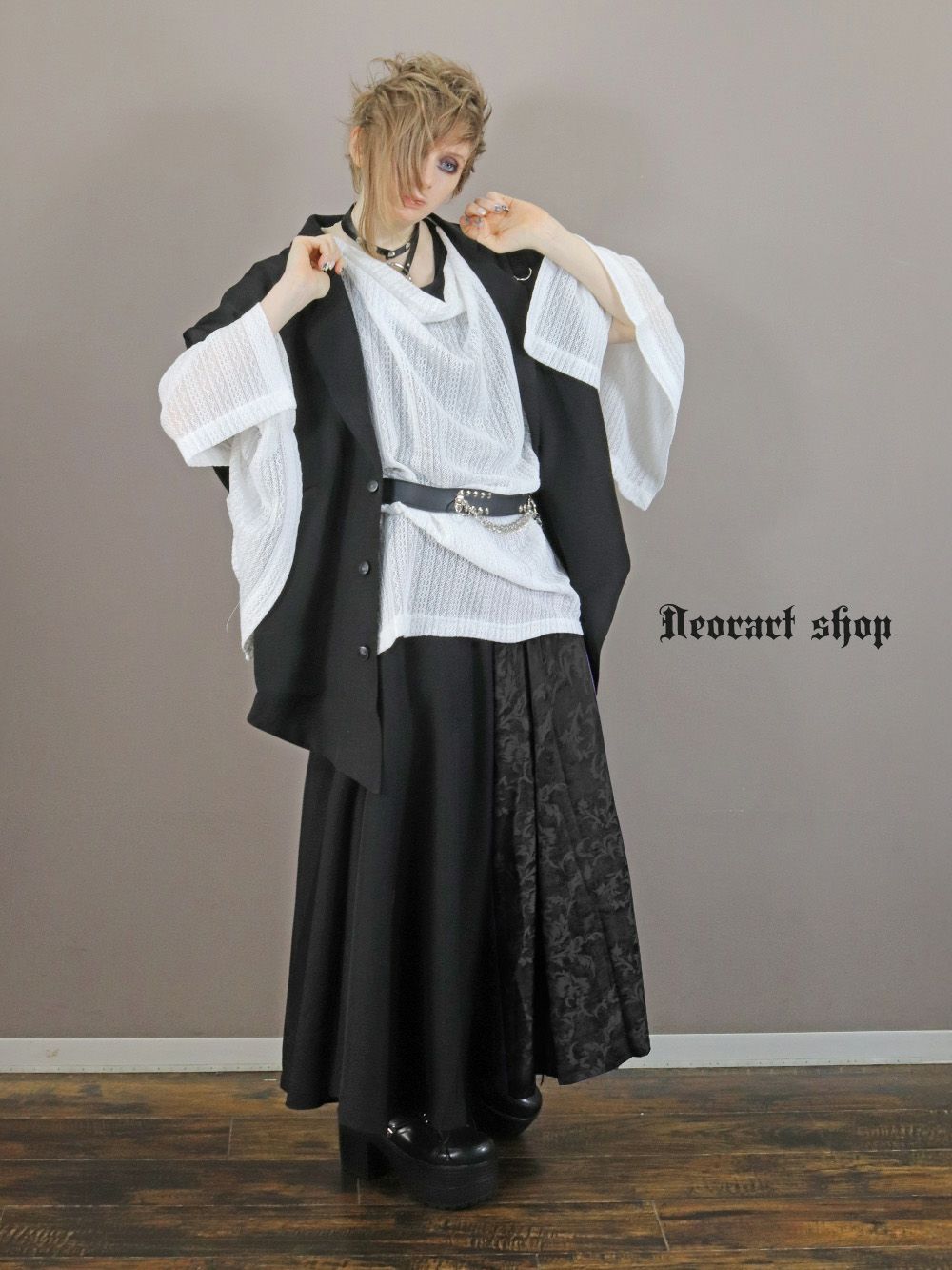 Deorart,ディオラート,モード,ゴシック,和ゴス,着物袖,振袖,シアー,レース着物,和装,普段使い,カーディガン,羽織り,新中式,地雷系,ゴスロリ,ファッション,衣装,メンズ,レディス,衣装,通販