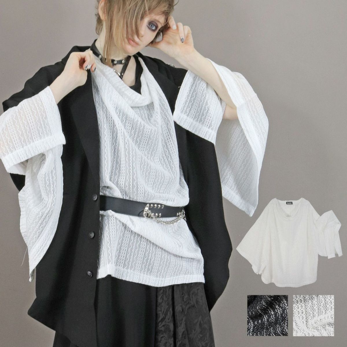 Deorart,ディオラート,モード,ゴシック,和ゴス,着物袖,振袖,シアー,レース着物,和装,普段使い,カーディガン,羽織り,新中式,地雷系,ゴスロリ,ファッション,衣装,メンズ,レディス,衣装,通販