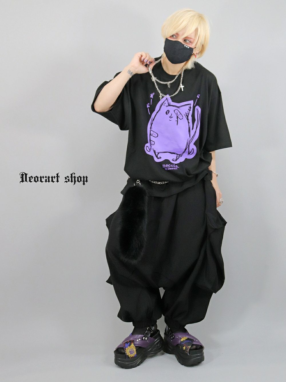 Deorart,ディオラート,ネコラ、NECOLA,通販,和,プリントT,ビッグT,大きいサイズ,V系,地雷系,病みかわいい,病みT,オカルト,ゴスパンクゴスパンク,バンギャ,メンズ,ユニセックス,レディス,ブランド,大人,emo,punk,rock,harajyuku,ファッション,服