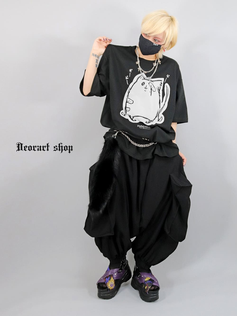 Deorart,ディオラート,ネコラ、NECOLA,通販,和,プリントT,ビッグT,大きいサイズ,V系,地雷系,病みかわいい,病みT,オカルト,ゴスパンクゴスパンク,バンギャ,メンズ,ユニセックス,レディス,ブランド,大人,emo,punk,rock,harajyuku,ファッション,服