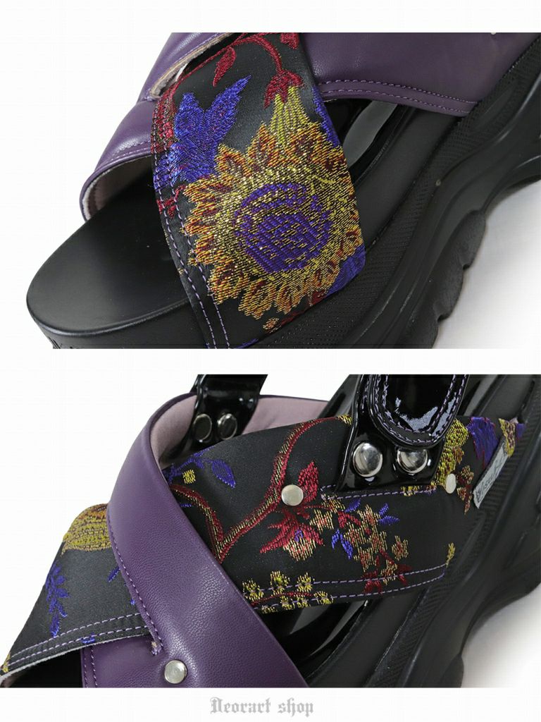 Deorart,ディオラート,かっこいい,和風,靴,厚底,厚底サンダル,和柄,刺繍柄,和風ファッション,和風モード,サブカル系ファッション,V系ファッション,通販,ストリート系ファッション,