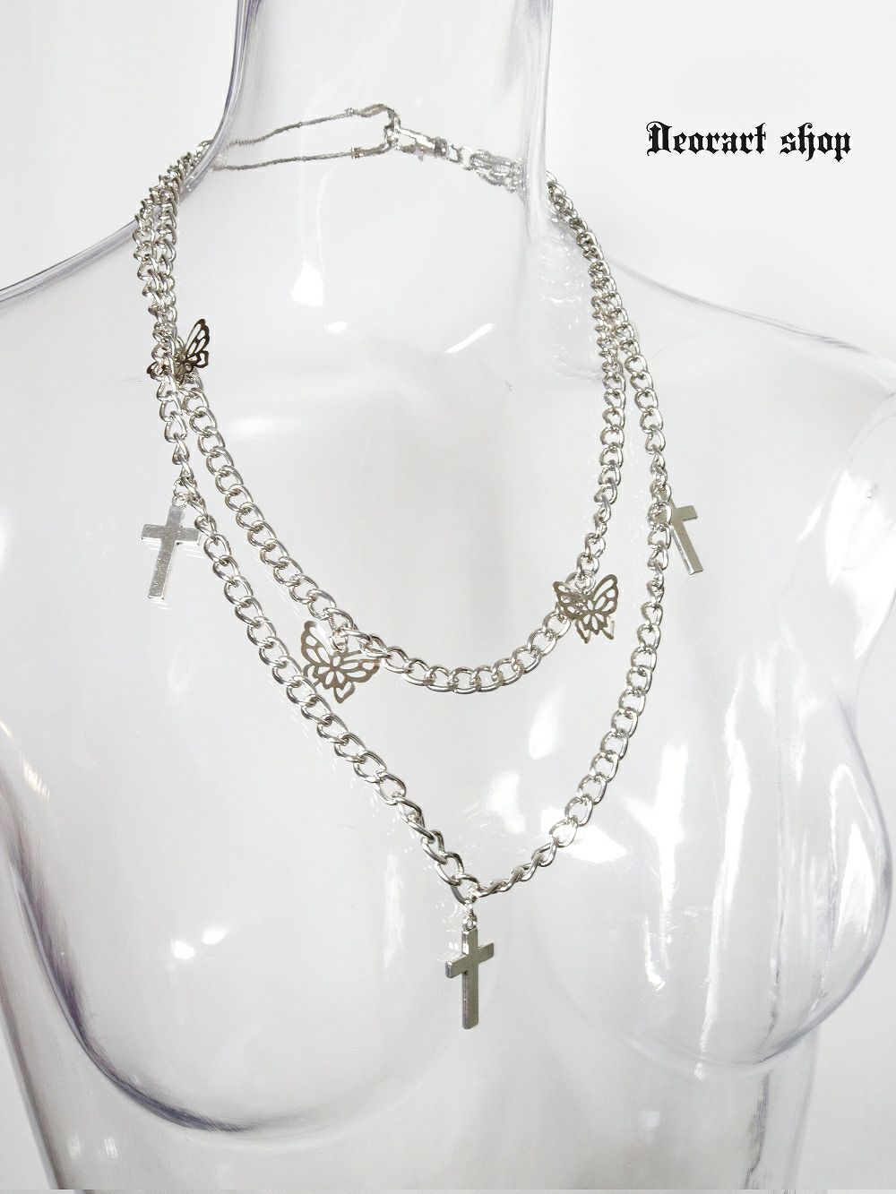 Deorart,ディオラート,V系,ヴィジュアル系,ネックレス,ペンダント,ジャラジャラ,重ね付け,3連,4連,三連,四連,薔薇,十字架,ネックレス,バンド,メンズ,レディス
