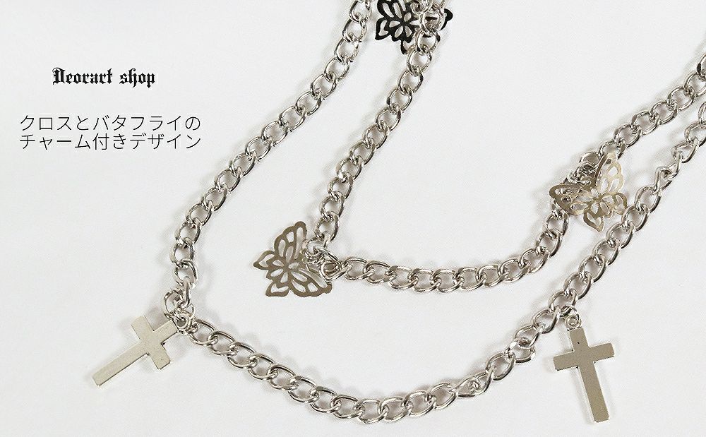 Deorart,ディオラート,V系,ヴィジュアル系,ネックレス,ペンダント,ジャラジャラ,重ね付け,3連,4連,三連,四連,薔薇,十字架,ネックレス,バンド,メンズ,レディス