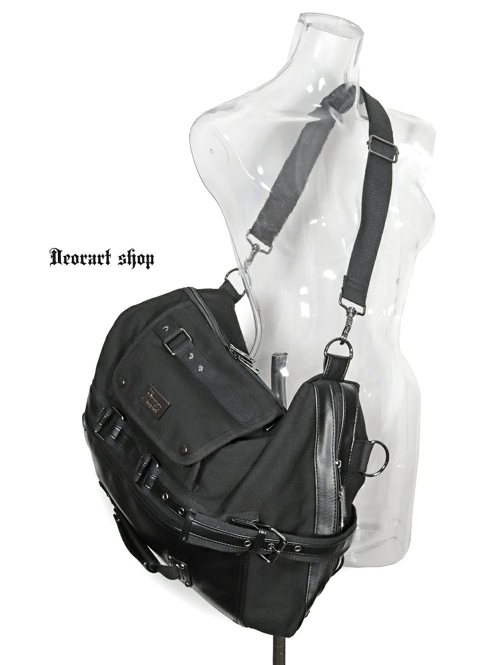 Deorart,ディオラート,バッグ,リュック,BY141,,多機能バッグ,リュック,ショルダーバッグ,V系,ヴィジュアル系,かっこいい,通勤バッグ,通学バッグ,地雷系,ゴスロリ,ゴシック,通販,emo,goth,bag,japan,anime,fashion,shopping
