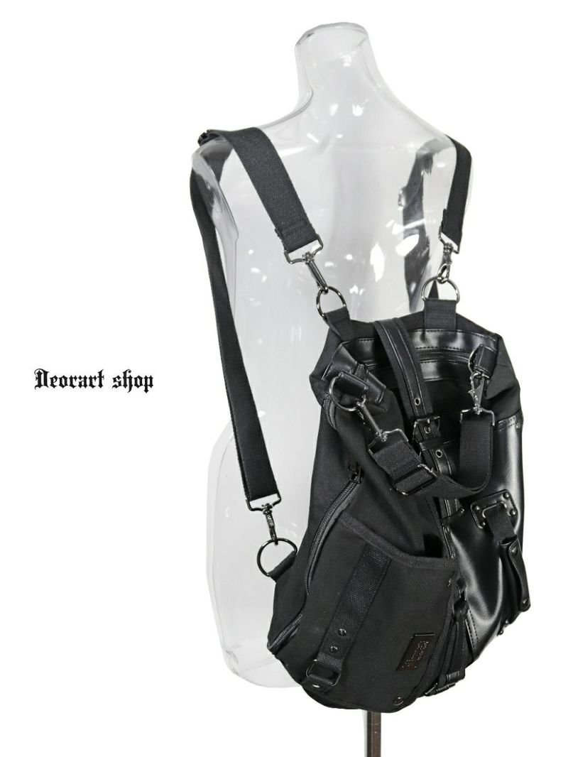 Deorart,ディオラート,バッグ,リュック,BY141,,多機能バッグ,リュック,ショルダーバッグ,V系,ヴィジュアル系,かっこいい,通勤バッグ,通学バッグ,地雷系,ゴスロリ,ゴシック,通販,emo,goth,bag,japan,anime,fashion,shopping