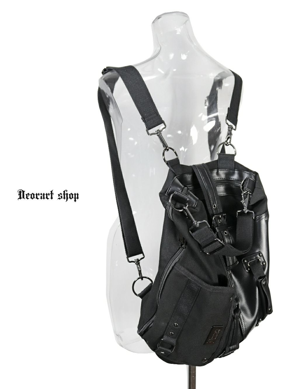 Deorart,ディオラート,バッグ,リュック,BY141,,多機能バッグ,リュック,ショルダーバッグ,V系,ヴィジュアル系,かっこいい,通勤バッグ,通学バッグ,地雷系,ゴスロリ,ゴシック,通販,emo,goth,bag,japan,anime,fashion,shopping
