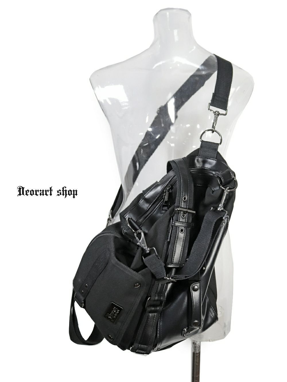 Deorart,ディオラート,バッグ,リュック,BY141,,多機能バッグ,リュック,ショルダーバッグ,V系,ヴィジュアル系,かっこいい,通勤バッグ,通学バッグ,地雷系,ゴスロリ,ゴシック,通販,emo,goth,bag,japan,anime,fashion,shopping