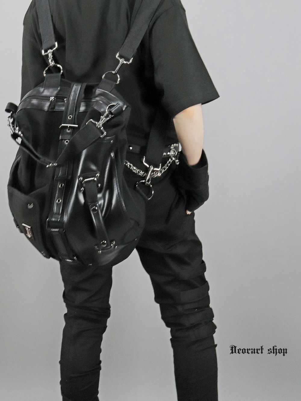 Deorart,ディオラート,バッグ,リュック,BY141,,多機能バッグ,リュック,ショルダーバッグ,V系,ヴィジュアル系,かっこいい,通勤バッグ,通学バッグ,地雷系,ゴスロリ,ゴシック,通販,emo,goth,bag,japan,anime,fashion,shopping