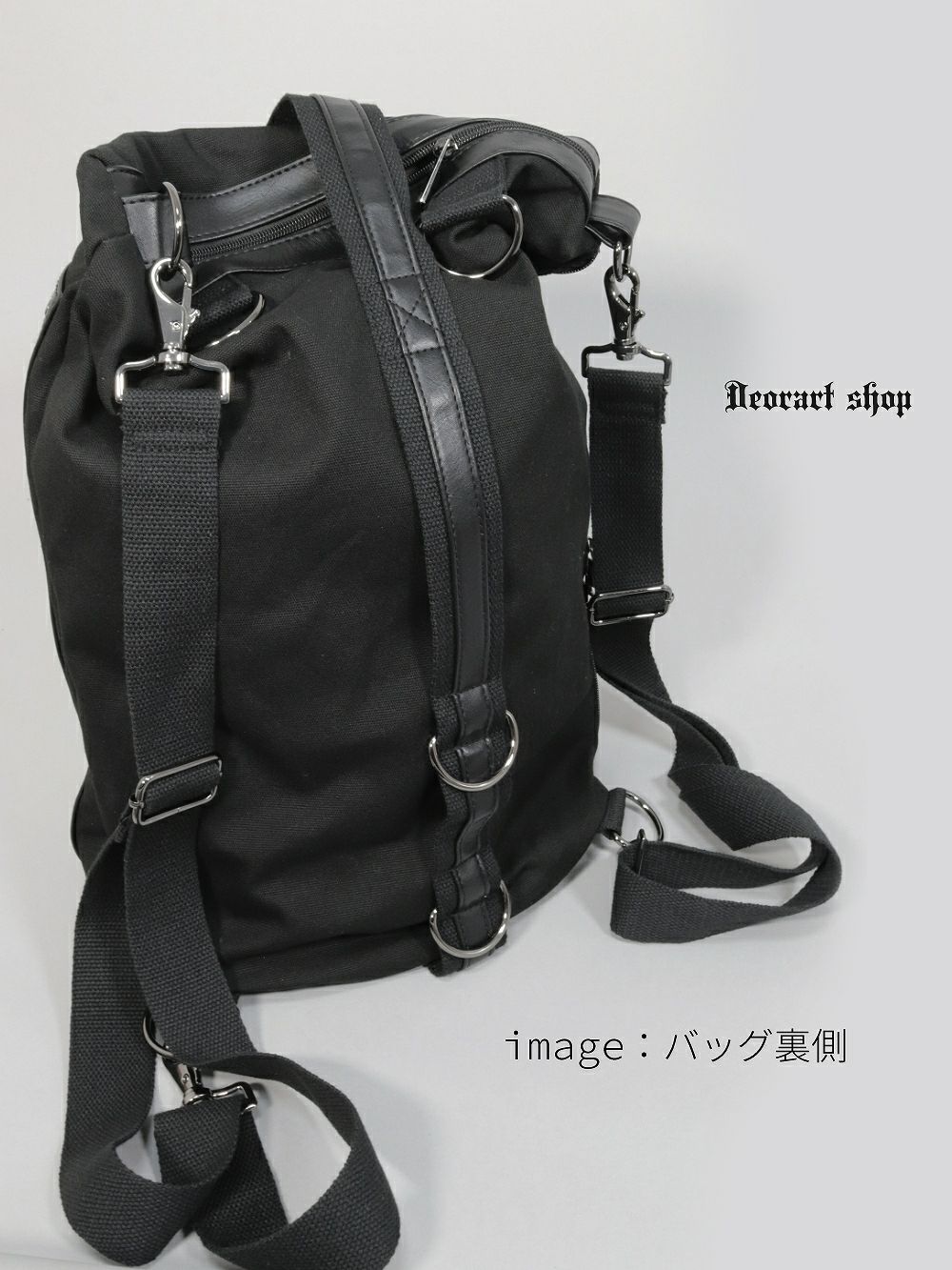 Deorart,ディオラート,バッグ,リュック,BY141,,多機能バッグ,リュック,ショルダーバッグ,V系,ヴィジュアル系,かっこいい,通勤バッグ,通学バッグ,地雷系,ゴスロリ,ゴシック,通販,emo,goth,bag,japan,anime,fashion,shopping