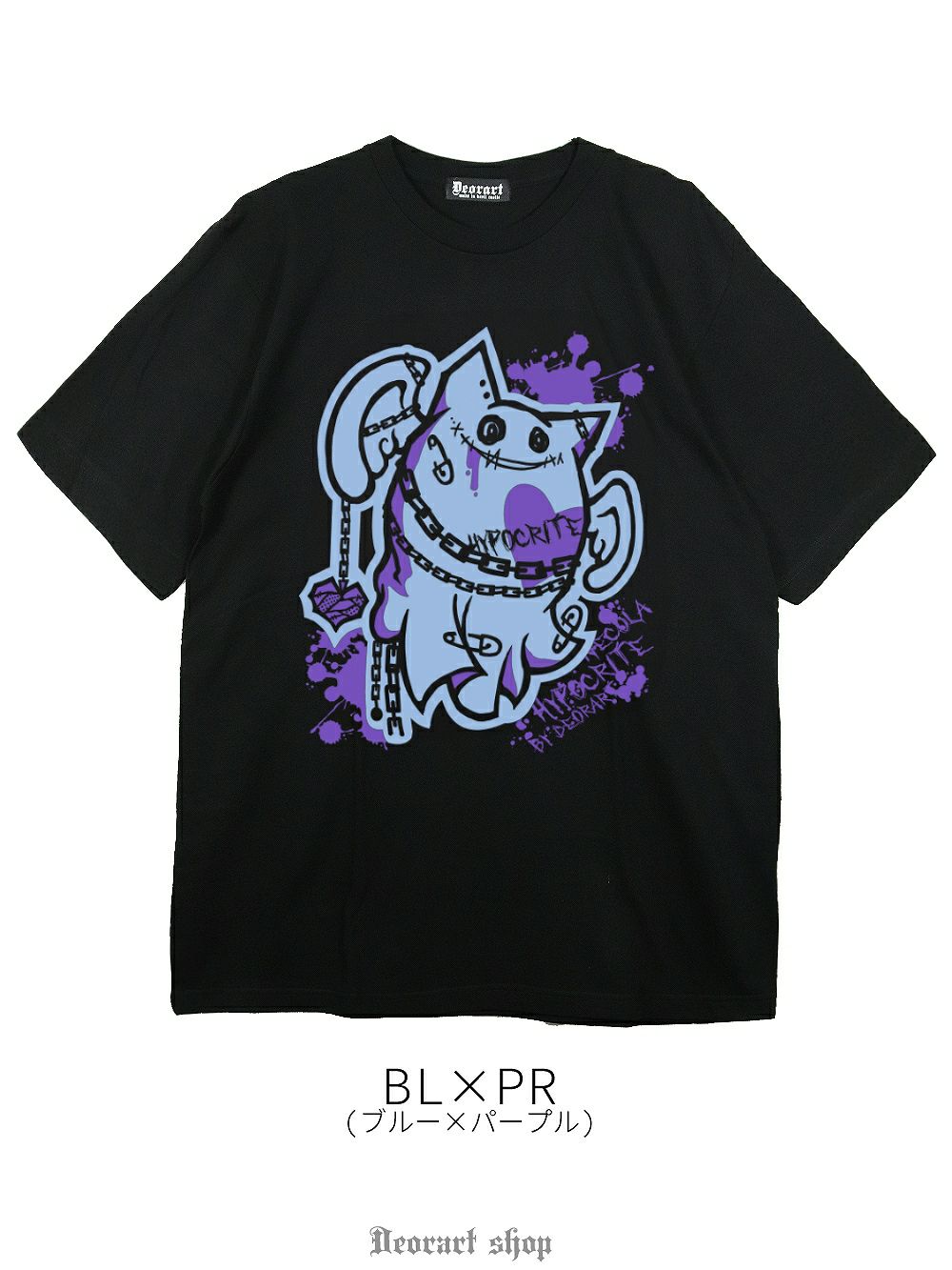 Deorart,ディオラート,ビッグT,オーバーサイズ,プリント,Tシャツ,NECOLA,ネコラ,地雷系, ペア,お揃い,天使,悪魔,メタル系,ライブ,V系,emo,Vrock