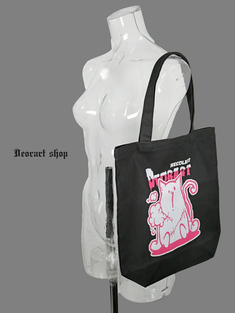 Deorart,ディオラート,パンクロック,サブカル系,NECOLA,ネコラ,地雷系, ペア,お揃い,バッグ,キャラクター,病み,猫,サブバッグ,エコバッグ,ライブ,V系,emo,Vrock