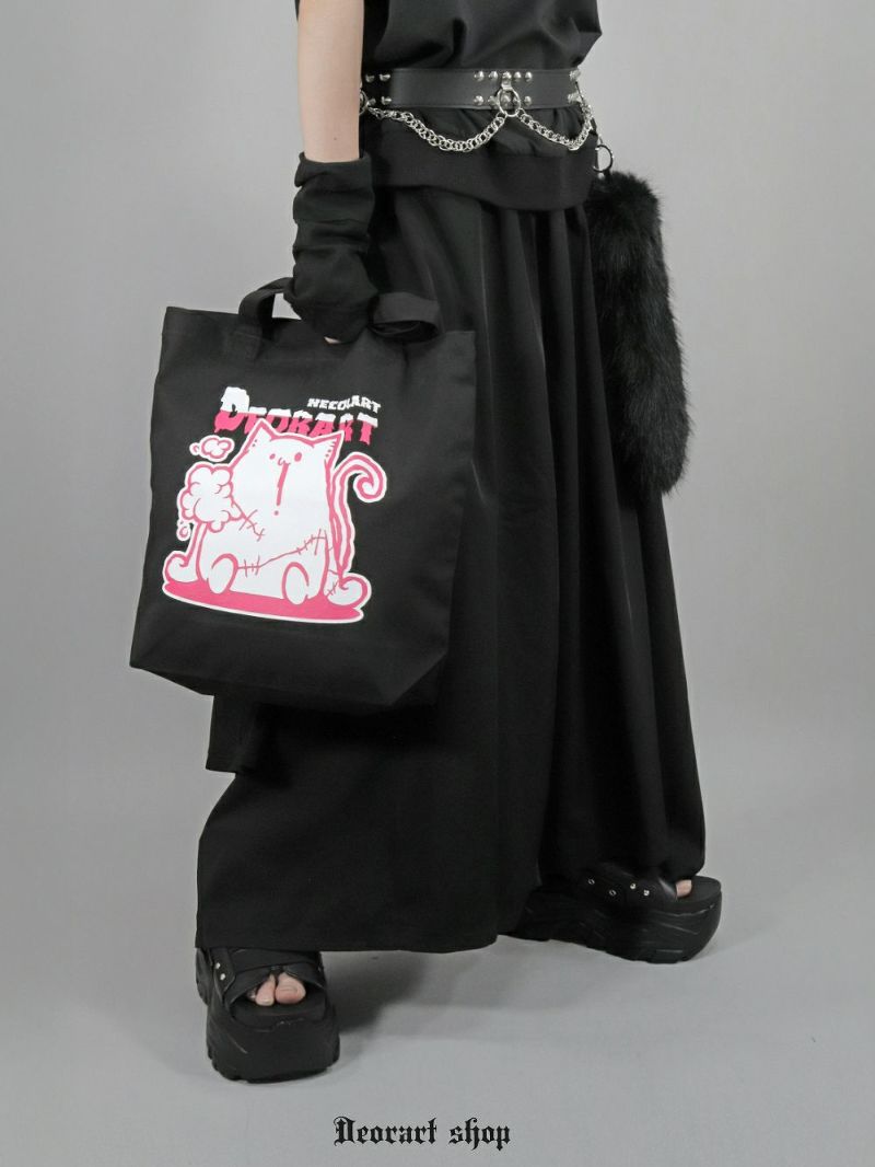 Deorart,ディオラート,パンクロック,サブカル系,NECOLA,ネコラ,地雷系, ペア,お揃い,バッグ,キャラクター,病み,猫,サブバッグ,エコバッグ,ライブ,V系,emo,Vrock