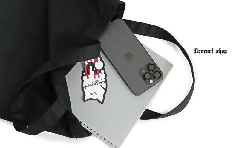 Deorart,ディオラート,パンクロック,サブカル系,NECOLA,ネコラ,地雷系, ペア,お揃い,バッグ,キャラクター,病み,猫,サブバッグ,エコバッグ,ライブ,V系,emo,Vrock