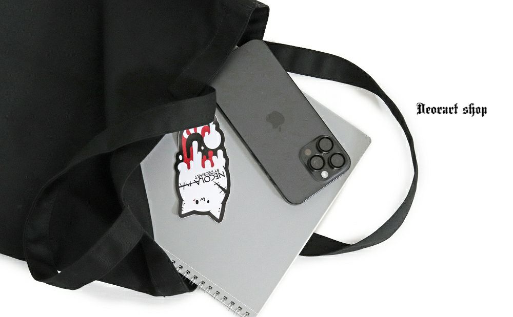 Deorart,ディオラート,パンクロック,サブカル系,NECOLA,ネコラ,地雷系, ペア,お揃い,バッグ,キャラクター,病み,猫,サブバッグ,エコバッグ,ライブ,V系,emo,Vrock