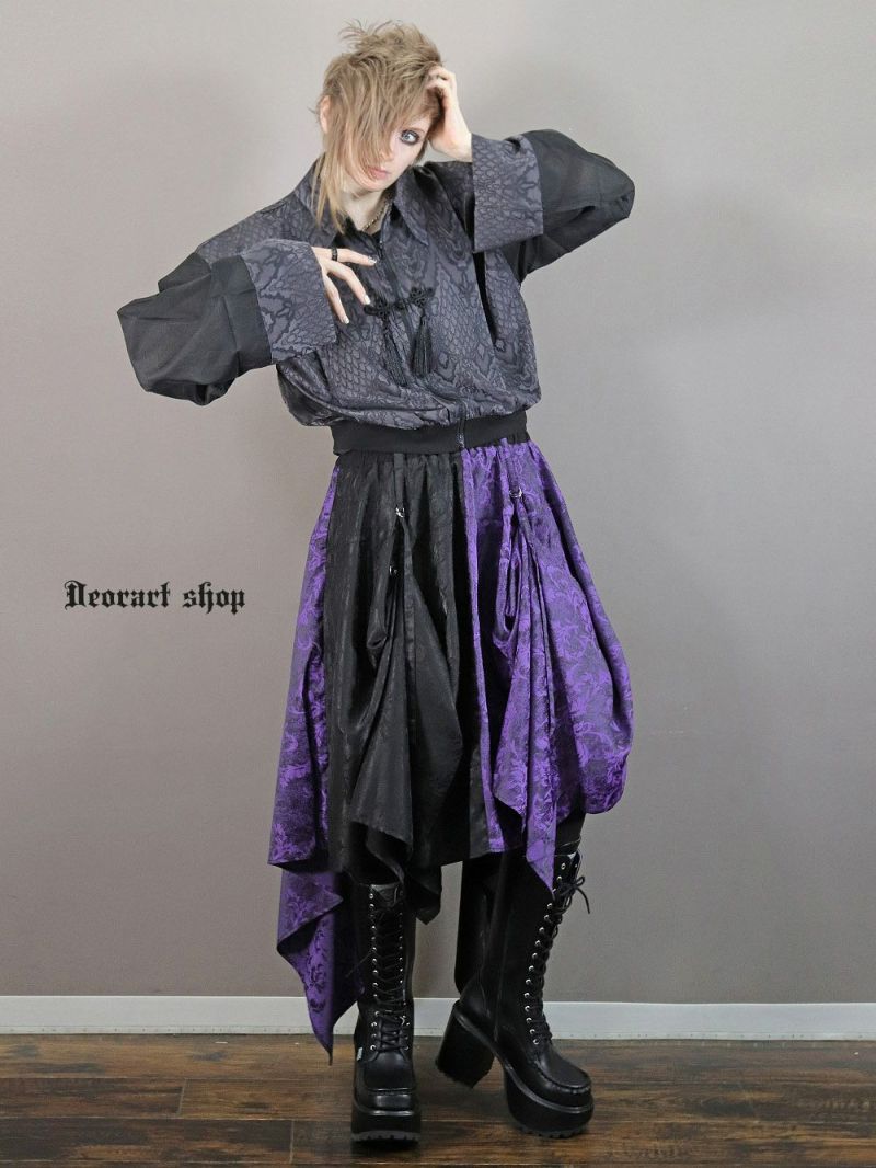 Deorart,ディオラート,地雷系,中華風,ネオチャイナ,和風,サイバー,原宿系,ジャージ,透け,シアー,V系,goth china,,emo,punk,rock,harajyuku ,ゴシック,モード,ファッション,服,通販