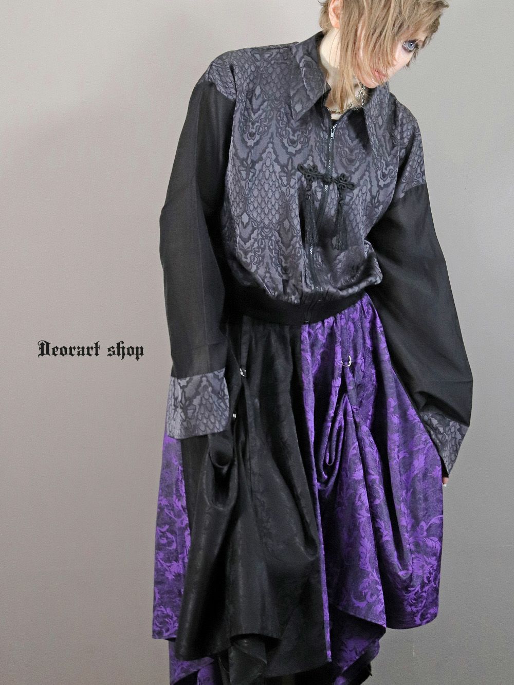 Deorart,ディオラート,地雷系,中華風,ネオチャイナ,和風,サイバー,原宿系,ジャージ,透け,シアー,V系,goth china,,emo,punk,rock,harajyuku ,ゴシック,モード,ファッション,服,通販