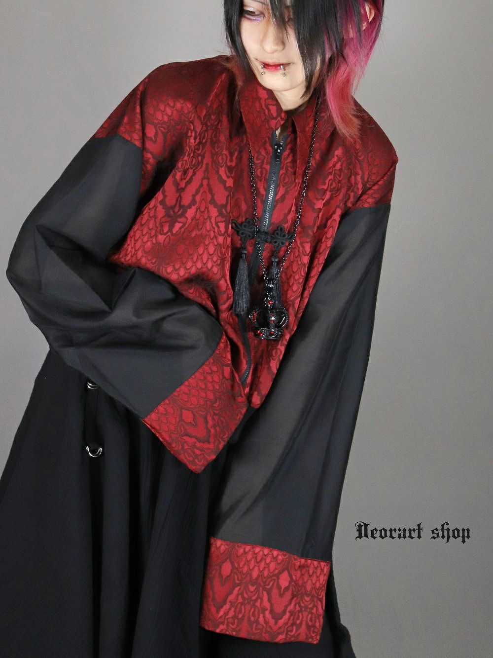 Deorart,ディオラート,地雷系,中華風,ネオチャイナ,和風,サイバー,原宿系,ジャージ,透け,シアー,V系,goth china,,emo,punk,rock,harajyuku ,ゴシック,モード,ファッション,服,通販