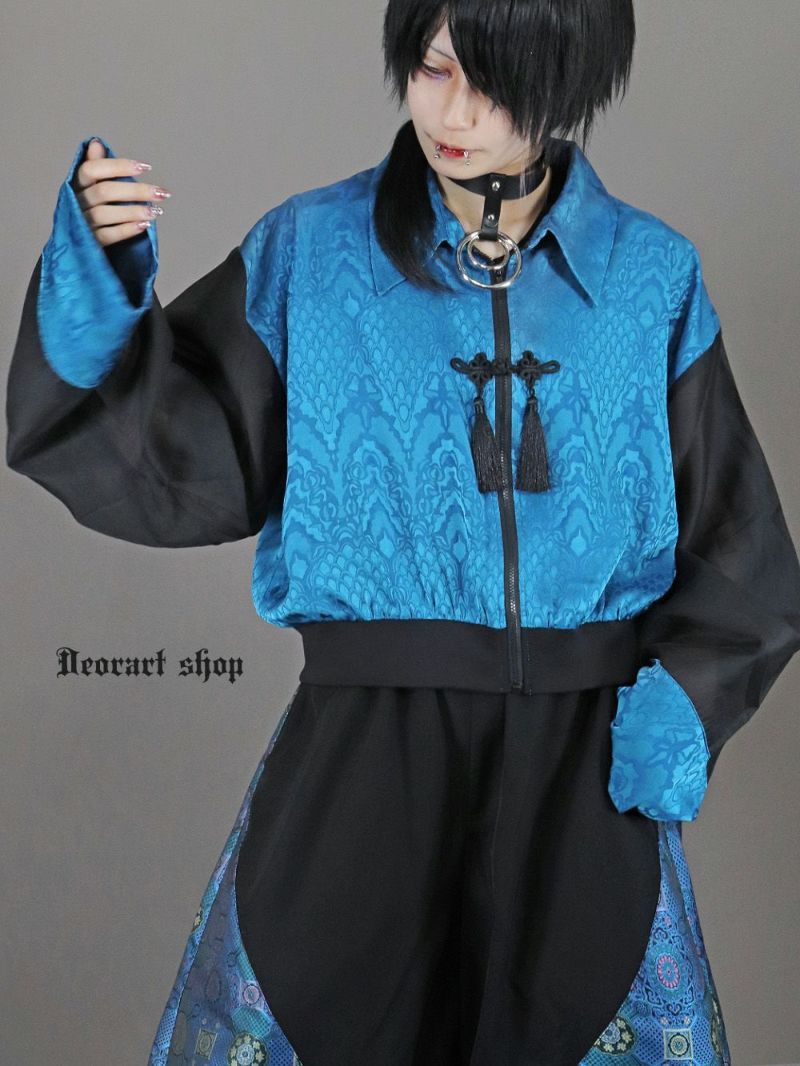 Deorart,ディオラート,地雷系,中華風,ネオチャイナ,和風,サイバー,原宿系,ジャージ,透け,シアー,V系,goth china,,emo,punk,rock,harajyuku ,ゴシック,モード,ファッション,服,通販