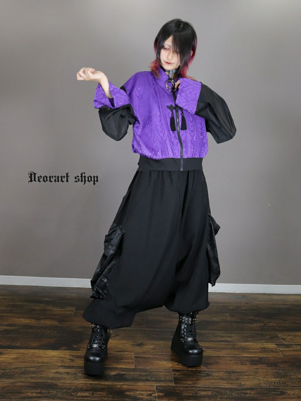Deorart,ディオラート,地雷系,中華風,ネオチャイナ,和風,サイバー,原宿系,ジャージ,透け,シアー,V系,goth china,,emo,punk,rock,harajyuku ,ゴシック,モード,ファッション,服,通販