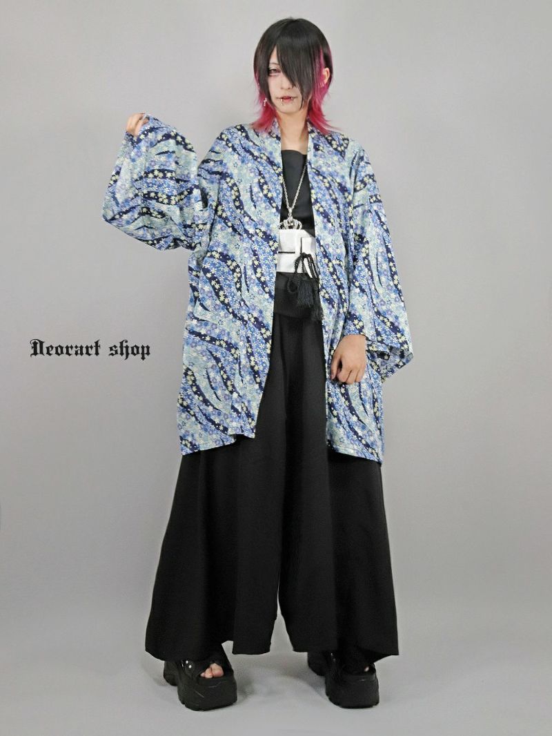 Deorart,ディオラート,和装,和柄,羽織り,浴衣,着物,赤,青,派手,ゴシック,和ゴス,コスプレ,衣装,, 地雷系,ライブ,V系,emo,Vrock,kimono,anime,fashion