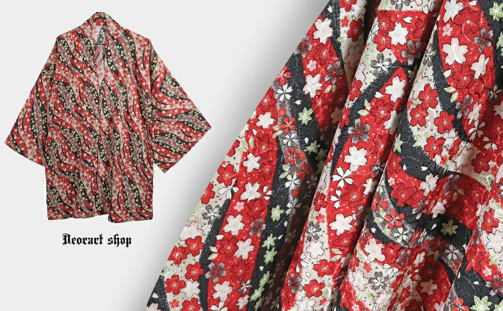 Deorart,ディオラート,和装,和柄,羽織り,浴衣,着物,赤,青,派手,ゴシック,和ゴス,コスプレ,衣装,, 地雷系,ライブ,V系,emo,Vrock,kimono,anime,fashion