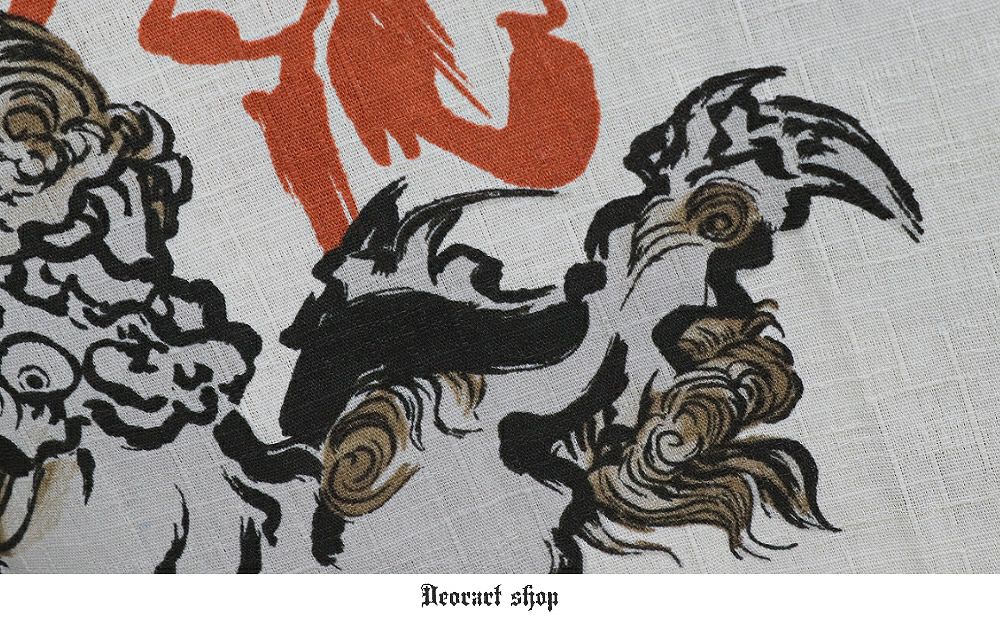 Deorart,ディオラート,和装,和柄,羽織り,浴衣,着物,白,黒,狛犬,獅子,中華柄,派手,ゴシック,和ゴス,コスプレ,衣装,, 地雷系,ライブ,V系,emo,Vrock,kimono,anime,fashion